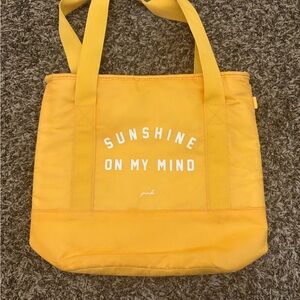 VS Pink Sunshine On My Mind Yellow Tote Bag